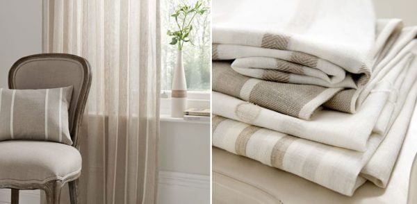 neutral coloured voile curtains