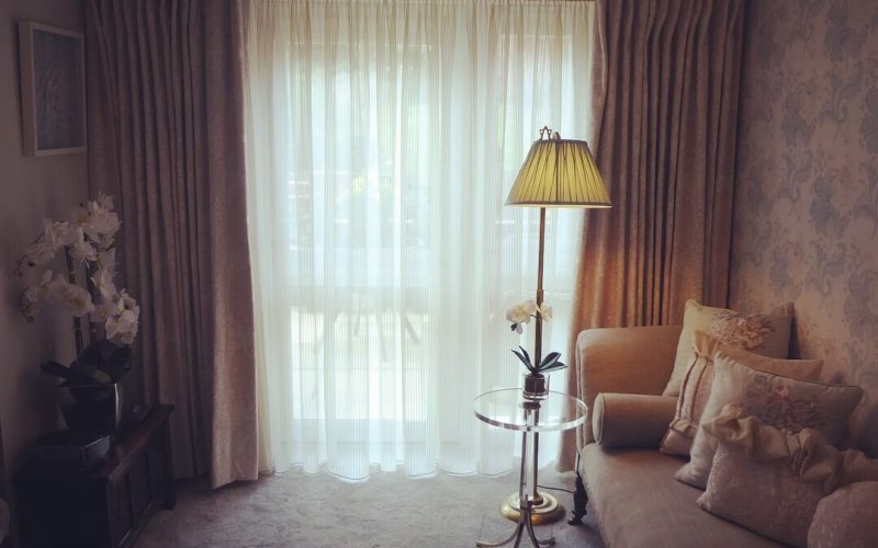 Curtains in a living room